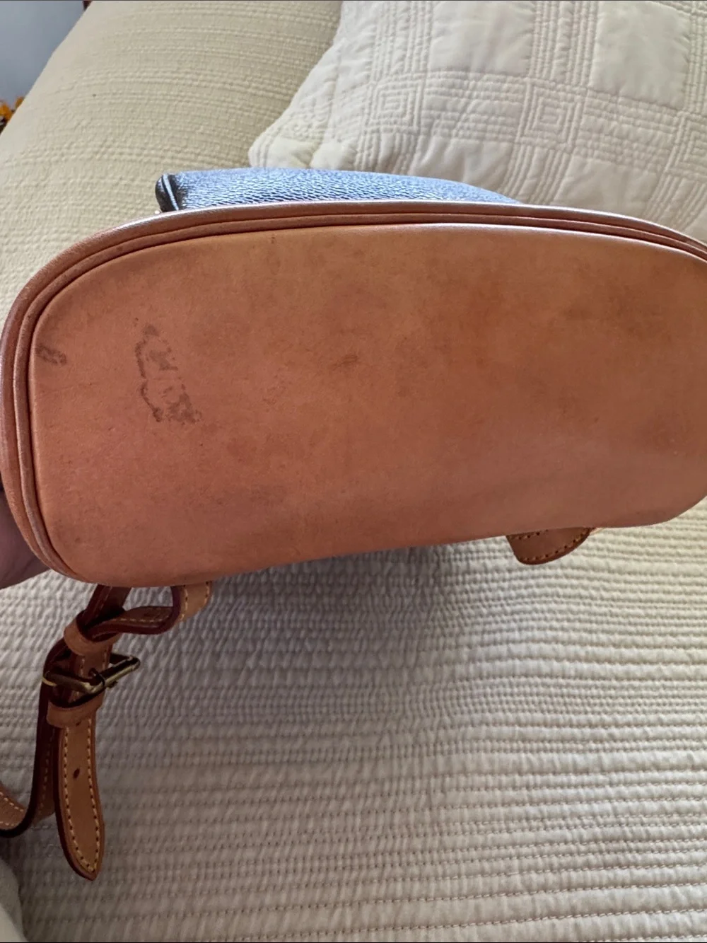 Louis Vuitton Monogram Drawstring Mini Backpack in Brown and Tan Leather Trim